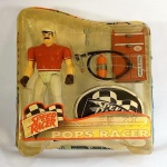 Speed Racer - Lindo action figure ou boneco do personagem Pops Racer, o pai do Speed. Embalagem aberta com alguns dos acessórios. Fabricado pela Resaurus. O boneco mede aprox. 12cm de altura.