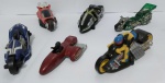 Lote 6 motos (modelos diferentes) Hot Wheels -  anos 2000, 2003 e 2004  - tamanhos: 9cm (5 motos) e 7 cm (1 moto) - miniaturas usadas sem embalagem  bem conservadas