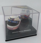 Miniatura Onyx Capacete Martin Brundle  HF030 - escala 1:12  Fabricado em Portugal - item de coleção na embalagem original - muito bem conservado
