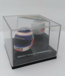 Miniatura Onyx Capacete Gianni Morbidelli  HF027 - escala 1:12  Fabricado em Portugal - item de coleção na embalagem original - muito bem conservado