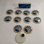 BRINQUEDO ANTIGO - FUTEBOL DE BOTÃO - União São João de Araras (04), do fabricante Jucrake de Campinas, marca Crakes anos 90.