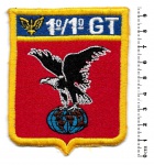 Militaria - Bordado da FAB, relativo ao 1º/1º GT - Esquadrão Gordo (Primeiro Esquadrão do Primeiro Grupo de Transporte).  Patch em excelente estado de conservação, medindo 9,5 cm de altura X 7,5 cm de largura.