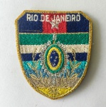 MILITARIA - Antigo bordado do Curso Preparatório de Oficiais da Reserva do Rio de Janeiro, bordado com fios metálicos.