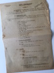 MILITARIA - Raro documento original de 1948 especificando detalhes de um desfile da Força Pública.