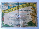 MILITARIA - Antigo e belíssimo diploma ilustrado da travessia do Atlântico durante a Segunda Guerra Mundial. Se devidamente enquadrado torna se uma peça muito interessante apesar das avarias na parte central do Diploma, medindo 44 x 30 cm.