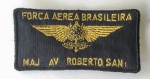 MILITARIA - Brevê de piloto da FAB, bordado em fios metálicos e nominal.