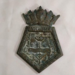 MILITARIA - ESCUDO DE BRONZE DA MARINHA DO BRASIL - INHAUMA