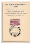 Filatelia - Folha de Primeiro dia de Circulação - selo Comemorativo da inauguração da `Usina Lucas Nogueira Garcez` (Salto Grande) - 28 de Abril de 1958. Folha em excelente estado de conservação. Mede 15,5 cm X 10,8 cm.