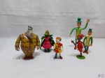 Jogo de 6 bonecos com personagens do Sítio do Picapáu Amarelo. Medindo o maior 17cm de altura.