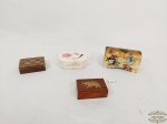 Lote 4 Caixas Porta Joias Decorativas  orientais Diversos modelos e materiais. send o 1 em marmores Medida: Maior 9 cm x 4 cm e menor 6 cm x 4 cm