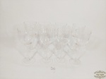 Jogo de 8 Taças Vinho em Vidro. Medida: 19 cm x 7 cm