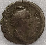 IMPÉRIO ROMANO - ANTIGO DENÁRIO ( PRATA ) DIVA FAUSTINA I  ( 141 - 161 D.c )  PEÇA AUTÊNTICA COM 3,3 g E COM 18,0 mm