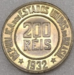 V#104 - ANTIGA MOEDA DO BRASIL ( REPÚBLICA ) 200 RÉIS ANO DE 1932 ESTADO DE CONSERVAÇÃO FLOR DE CUNHO COM BRILHO DE CUNHO, FORAM CUNHADAS 761.000 MIL PEÇAS... A MAIORIA ENTROU EM CIRCULAÇÃO , ACHAR UM EXEMPLAR NESTE ESTADO É BEM DIFÍCIL, PEÇA COM GRANDE PROCURA NACIONAL E TAMBÉM PELO ESTADO DE CONSERVAÇÃO FDC, TEM UMA BOA ACEITAÇÃO NO MERCADO INTERNACIONAL .