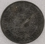 KM#7 ANTIGA MOEDA DE BUENOS AIRES - ARGENTINA PROVÍNCIAS  1 REAL DATADO DE 1840 COBRE PEÇA COM 26,0 mm