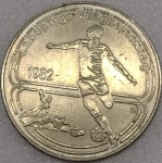 KM#626  MOEDA COMEMORATIVA DA HUNGRIA " F U T E B O L " 100 FLORINS ANO DE 1982  CUPRO NÍQUEL PEÇA COM 23,3 g E COM 38,5 mm  SOB