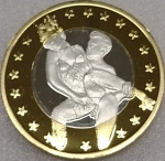 6 SEX EUROS - É UMA MOEDA FANTASIA QUE POSSUI 34 MODELOS COM POSIÇÕES SEXUAIS DIFERENTES... É BIMETÁLICA E TEM 31,0 mm ...O OUTRO LADO DA MOEDA É IGUAL EM TODOS OS MODELOS E TEM VALOR FICTÍCIO DE " 6 SEXO EUROS " É UMA PEÇA EXÓTICA QUE VALE APENA TER " UMA " EM SUA COLEÇÃO ...