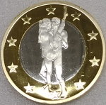 6 SEX EUROS - É UMA MOEDA FANTASIA QUE POSSUI 34 MODELOS COM POSIÇÕES SEXUAIS DIFERENTES... É BIMETÁLICA E TEM 31,0 mm ...O OUTRO LADO DA MOEDA É IGUAL EM TODOS OS MODELOS E TEM VALOR FICTÍCIO DE " 6 SEXO EUROS " É UMA PEÇA EXÓTICA QUE VALE APENA TER " UMA " EM SUA COLEÇÃO ...