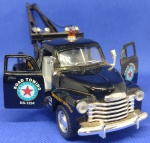 BRINQUEDOS E HOBBIES - 1953 CHEVROLET 3100 WRECKER  ( KINSMART ) ESCALA 1:38  QUICK SHOT PEÇA MUITO BEM CONSERVADA EM METAL E PLÁSTICO  RODAS DE BORRACHA  CARRINHO A " FRICÇÃO " FUNCIONANDO / COR PRETO
