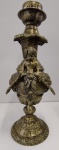 MAGNÍFICO ABAJOUR EM BRONZE TODO ORNAMENTADO PEÇA COM 50,5 cm ALTURA / NÃO CONTÉM O VIDRO ACIMA ... LINDA PEÇA DECORATIVA