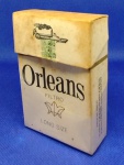 ANTIGA EMBALAGEM DOS CIGARROS " ORLEANS - BOX " COM PREÇO IMPRESSO ( P.I )  PREÇO DE VAREJO CR$ 70,00 - CR$ 70,10 ... FÁBRICA DE CIGARROS FLÓRIDA S.A ... ABAIXO DO BARCO CONTEM METADE SO SELO FISCAL  ( TAXA DE IMPOSTO )