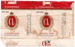 ANTIGA EMBALAGEM DE CIGARROS " CARUSO LUXO " FÁBRICA DE CIGARROS CARUSO S.A PEÇA COM PREÇO IMPRESSO ( P.I )