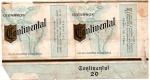 ANTIGA EMBALAGEM DE CIGARROS " CONTINENTAL = COM PREÇO IMPRESSO ( P.I ) CIA. DE CIGARROS SOUZA CRUZ