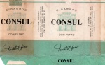ANTIGA EMBALAGEM DE CIGARROS " CONSUL " CIA. DE CIGARROS SOUZA CRUZ
