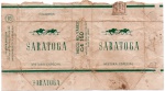 ANTIGA EMBALAGEM DOS " CIGARROS SARATOGA " COM PREÇO IMPRESSO ( P.I ) FÁBRICA DE CIGARROS FLÓRIDA S.A