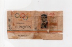 RARA EMBALAGEM DOS " CIGARROS OLÍMPICOS " COM PREÇO IMPRESSO ( P.I ) FÁBRICA DE CIGARROS SUDAN S.A  *** ILUSTRANDO O JOGADOR DE FUTEBOL  " B E L L I N I "