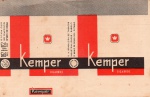 ANTIGA EMBALAGEM DOS " CIGARROS KEMPER " COM PREÇO IMPRESSO ( P.I )  S.A BRASILEIRA DE TABACOS INDUSTRIALIZADOS - SABRATI