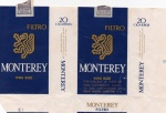 ANTIGA EMBALAGEM DOS " CIGARROS MONTEREY - PROIBIDA A VENDA " PHILIP MORRIS BRASILEIRA S.A  *** EMBALAGEM INTEIRA