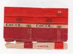 ANTIGA EMBALAGEM DE CIGARROS " E S C O L "  CIA DE CIGARROS BRASTOBA