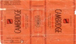 ANTIGA EMBALAGEM DE CIGARROS " CAMBRIDGE "  CIA. DE FUMOS SANTA CRUZ COM PREÇO IMPRESSO ( P.I )