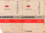 ANTIGA EMBALAGEM DOS " CIGARROS LONDON " FÁBRICA DE CIGARROS CARUSO S.A