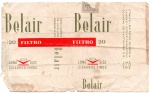ANTIGA EMBALAGEM DE CIGARROS " BELAIR "  SABRATI