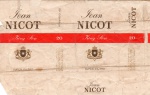 ANTIGA EMBALAGEM DE CIGARROS " JEAN NICOT "  CIA. DE FUMOS SANTA CRUZ