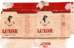 ANTIGA EMBALAGEM DE CIGARROS " LUXOR " COM PREÇO IMPRESSO ( P.I )  FÁBRICA DE CIGARROS CARUSO S.A