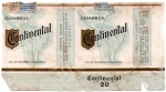 ANTIGA EMBALAGEM DE CIGARROS " CONTINENTAL " COM PREÇO IMPRESSO ( P I ) CIA. DE CIGARROS SOUZA CRUZ