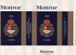 ANTIGA EMBALAGEM DE CIGARROS " MONROE " EM ESTADO DE NOVA COM CARIMBO NO VERSO  ( MINT )