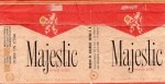 ANTIGA EMBALAGEM DE CIGARROS " MAJESTIC "  FÁBRICA DE CIGARROS SUDAN S.A COM PREÇO IMPRESSO ( P.I )