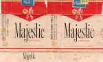 ANTIGA EMBALAGEM DE CIGARROS " MAJESTIC "  FÁBRICA DE CIGARROS SUDAN S.A COM PREÇO IMPRESSO ( P.I )