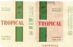 ANTIGA EMBALAGEM DO " CIGARROS TROPICAL " OBS.... FUNDO EMBALAGEM DE BANCA E ACIMA LADO DIREITO CONTEM A EMBALAGEM ORIGINAL CORTADA E COLADA EM CIMA DA DE BANCA...