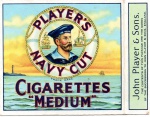 ANTIGA EMBALAGEM DOS " CIGARROS PLAYER'S NAVY CUT "  CORTADA   INGLATERRA