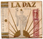 ANTIGA EMBALAGEM DOS CIGARROS " LA PAZ "  URUGUAI  / CORTADA