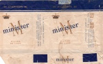 ANTIGA EMBALAGEM DE CIGARROS " MINISTER "  CIA. DE CIGARROS SOUZA CRUZ  COM PREÇO IMPRESSO ( P.I )