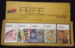 RARO ESTOJO EM MADEIRA ORIGINAL - CIGARROS FREE / EDIÇÃO ESPECIAL ( LIMITADA ) JAZZ PACK COLLECTION 1998 , CONTENDO 5 BOX ( LACRADOS ) OU SEJA COM OS CIGARROS DENTRO AINDA ... MUITO DIFICIL DE ACHAR A VENDA NO MERCADO ... DIMENSÃO DA CAIXA EM MADEIRA  4,0 x 11,0 x 31,0 cm SEM MARCAS DE TRAÇAS OU MESMO CUPINS NA MADEIRA, MATERIAL NO GERAL EM EXCELENTE ESTADO DE CONSERVAÇÃO