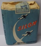 MAGNÍFICA EMBALAGEM DE CIGARROS DE ISRAEL ( S I  L O N ) EMBALAGEM MAÇO /  CONTENDO OS 20 CIGARROS DENTRO