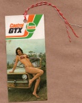 ANTIGO CARTÃO ( CONTROLE - CARRO - TROCAS DE ÓLEOS ENTRE OUTROS ) CASTROL GTX  SEM USO PEÇA COM DIMENSÃO DE 5,3 x 11,4 cm  ANOS 60/70