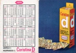 ANTIGO CALENDÁRIO DE BOLSO DATADO DE 1970 - PUBLICIDADE " CORISTINA D "  PEÇA MUITO BEM CONSERVADA