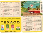 MAGNÍFICO CALENDÁRIO DE BOLSO DATADO DE 1960 - PUBLICIDADE " T E X A C O " PEÇA EM EXCELENTE ESTADO DE CONSERVAÇÃO